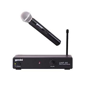Gemini UHF-01M Single Handheld Wireless Microphone System