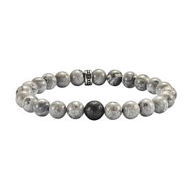 Geoffrey Beene Chinese Good Fortune Agate Beaded Stretch Bracelet