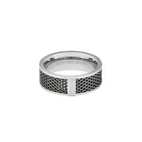 Geoffrey Beene Stainless Steel Polished Edge Mesh Stack Ring