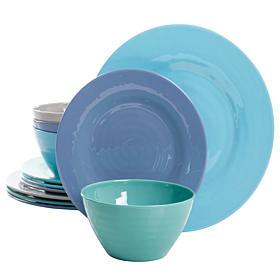 Gibson Home Candice 12-piece Dinnerware Set in Assorted Colors