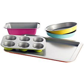 Gibson Home Color Splash Lyneham 5-piece Carbon Steel Bakeware Set