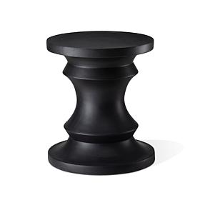 Glitzhome 18.25"H MGO Black Chess Garden Stool & Planter Stand & Table