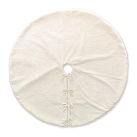 Glitzhome 60" Oversized White Faux Rabbit Fur Christmas Tree Skirt