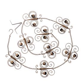 Glitzhome 8-Piece Faux Copper Butterfly Shaped Rain Chain