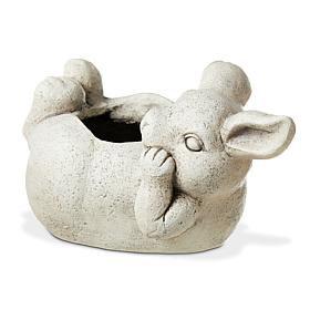 Glitzhome MGO Rabbit Statue Planter