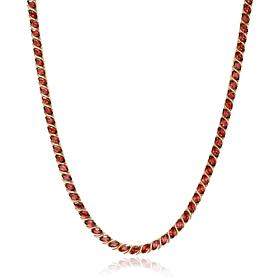 Gold-Plated Multicolor Multigemstone 18" Tennis Necklace