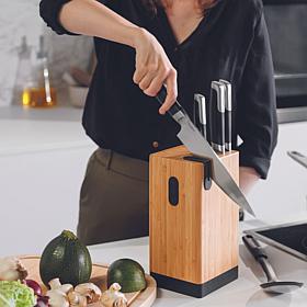 Graphite 5-Piece Asian-Inspired Knife Block Set