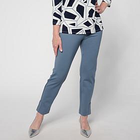 Grey by Jhoan Sebastian Double Knit Ankle Pant with Metal Studs