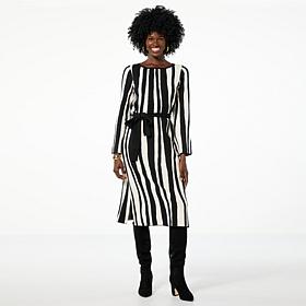 GREY by Jhoan Sebastian Grey Abstract Print Sweater Dress