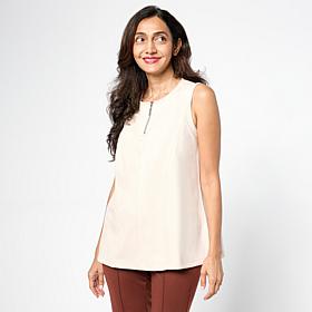 Grey by Jhoan Sebastian Grey Faux Suede Top