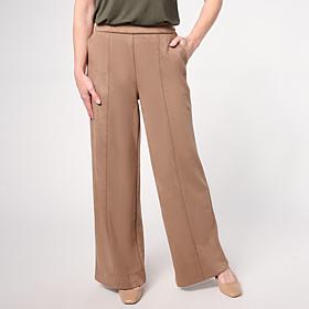 Grey by Jhoan Sebastian Grey Faux Suede Wide-Leg Pull-On Pant