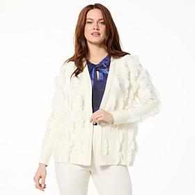 GREY by Jhoan Sebastian Grey Fringe Sweater Cardigan