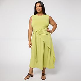 Grey by Jhoan Sebastian Grey Sleeveless Dress with Tie-Front Sash