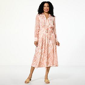 GREY by Jhoan Sebastian Grey Tie Dye Satin Crepe Shirtdress