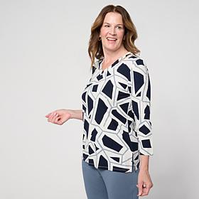 GREY by Jhoan Sebastian Grey V-Neck Top with Cutout Detail