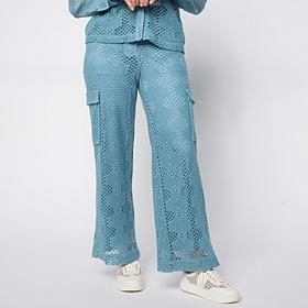 Grey by Jhoan Sebastian Grey Wide Leg Crochet Cargo Pant