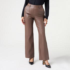Grey by JSG Faux Leather Flare Pant