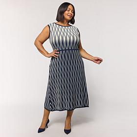 Greyby Jhoan Sebastian Ottoman Diamond Pattern Knit Dress