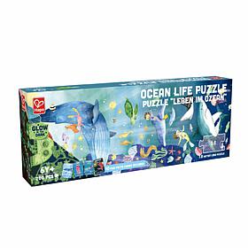 Hape Giant Glow-In-The-Dark Puzzle Ocean Life, 200 Pieces