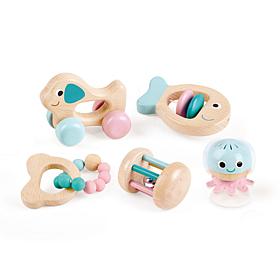 Hape Wooden Multi-Stage Sensory 5pc Gift Set - Multi-Activity