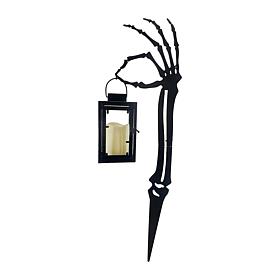 Haunted Hill Farm 2.3-Ft. LED Zombie Hand with Lantern & Stake for ...