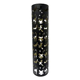 Haunted Hill Farm 2.7-Ft. Decorative Metal Pillar Lantern with Cat ...