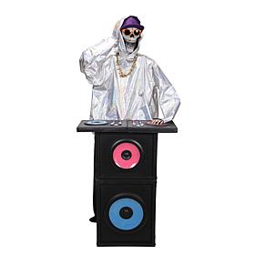 Haunted Hill Farm 5.6-Ft. DJ Skeleton Animatronic