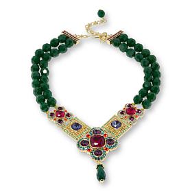 Heidi Daus "Ancient Artifact" Crystal and Glass Bead Necklace