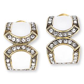 Heidi Daus Bar Harbor Crystal and Enamel Earrings