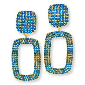 Heidi Daus Crystal Window Pane Stud Earrings