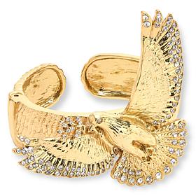 Heidi Daus Dreaming of Peace Goldtone Dove Cuff Bracelet