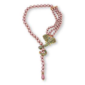 Heidi Daus Ravishing Rapture Beaded Elephant Drop Necklace