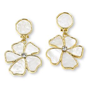 Heidi Daus Shell-Tastic Crystal-Accented Drop Earrings