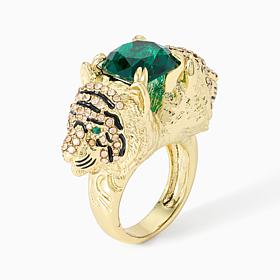 Heidi Daus Sultry Striped Crystal-Accented Tiger Ring