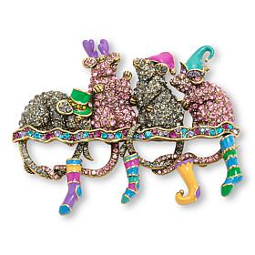 Heidi Daus The Night Before Christmas Crystal and Enamel Pin