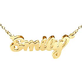 Heights Jewelers Plated Sterling Silver Personalized 3-D Name Necklace