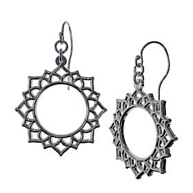 Heights Jewelers Sterling Silver Crown Chakra Earrings