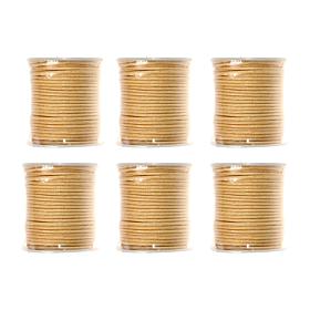 HEMPTIQUE Waxed Cotton Cord natural 2 mm x 22.86 m spool [PACK of 6]