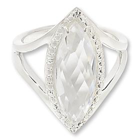 Herkimer Mines "Diamond" Quartz Marquise Briolette Ring