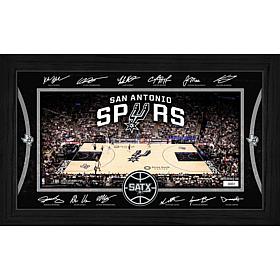 Highland Mint San Antonio Spurs Signature Court 12" x 20" Framed Print