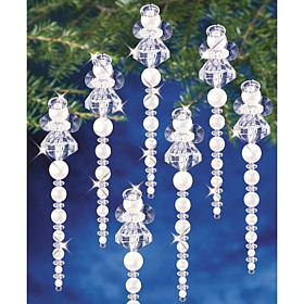 Holiday Beaded Ornament Kit - Icicle Angel, Makes 24
