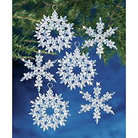 Holiday Beaded Ornament Kit - Winter Ice, Makes 6