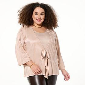 HUE 2-piece Shimmer Wrap and Tank Set