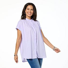 HUE Button-Front Tunic