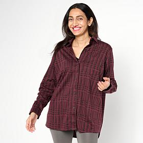 HUE Houndstooth Button-Down Napshirt