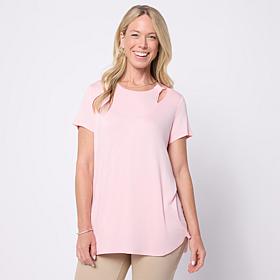 HUE Knit Top with Asymmetrical Bow Detail