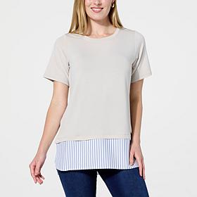 HUE Mixed Media Legging Tee