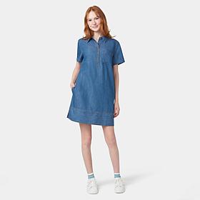HUE Short Sleeve Denim Dress