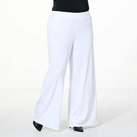 IMAN Global Chic All Day Elegance Wide-Leg Ponte Pant