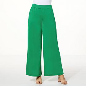 IMAN Global Chic All Day Elegance Wide-Leg Ponte Pant